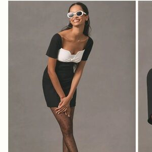 Anthropologie Maeve Bow Shift Mini Dress